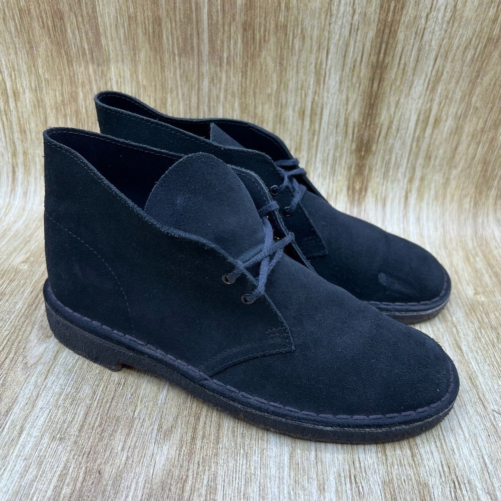 Clarks Originals Desert Boot Men's Size 7 Black‎ Suede Chukka Crepe Sole